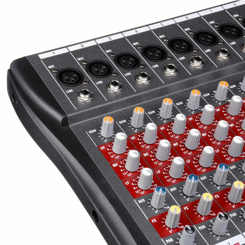 Professional 8-channel Audio DJ Mixer With Sound Mixer Audio Karaoke Phantom Power 48V USB Jack Hot Sale Products 13 B