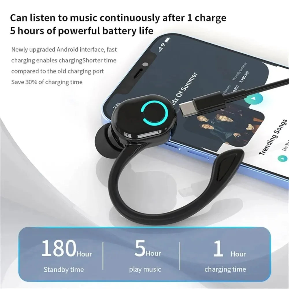 1pc 156Language Translation Wireless Headphones Smart Waterproof Ai Real-time Translator Bluetooth 5.4 Earbuds Business Earphone