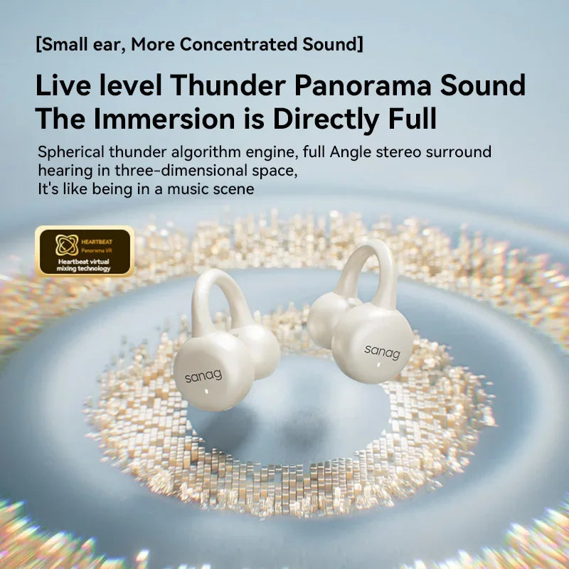Sanag Z37 AI Earphone Ear Clip Flash-sale Choice Open Ear Headphones Audífonos Bluetooth Headset Sports Earbuds