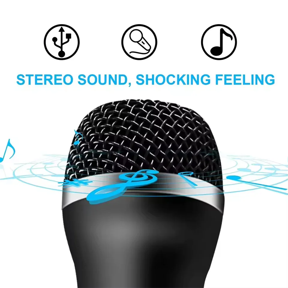 AI Microphone Chatting Gaming Podcast Recording Universal USB Wired Microphone Karaoke Mic for Nintendo Switch Wii PS4 Xbox PC