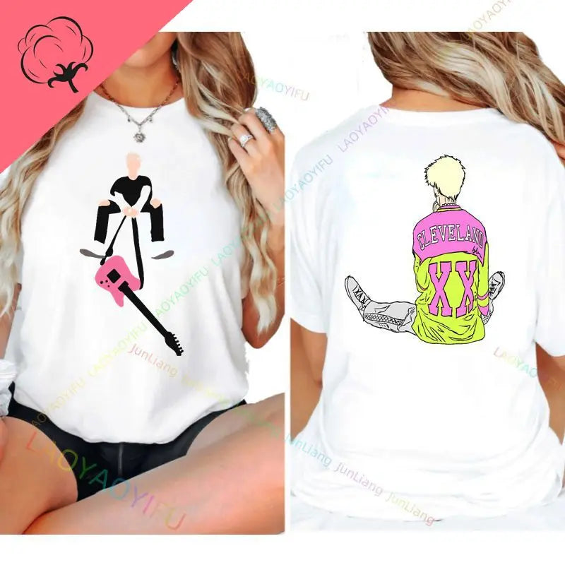 Machine Gun Kelly  Vintage Y2K T-shirt Men's and Women's Oversized Short-sleeved Shirt New Design T-shirt Casual Fashion Top