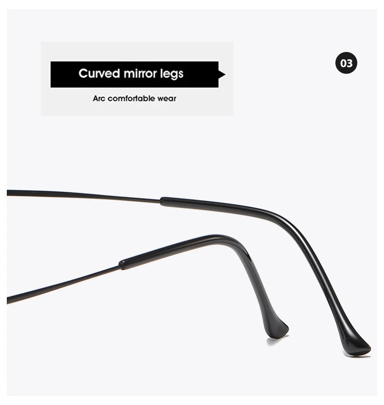 BOYSEEN Ultra light polarized circular frameless sunglasses for men women circular driving sunglasses modern and fashionable