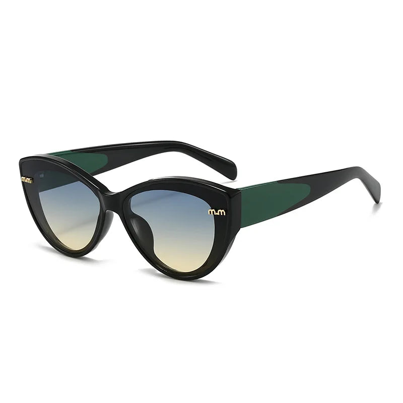New Arrival Cat Eye Sunglasses Women Oval Shape Glasses Vintage Style Brand MM Female Outdoor UV400 Eyewear