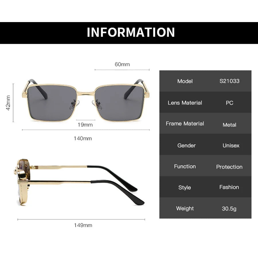 Rectangle Sunglasses Women 2025 Luxury Brand Designer Quality Vintage Sun Glasses Fashion Retro Square Shades For Women