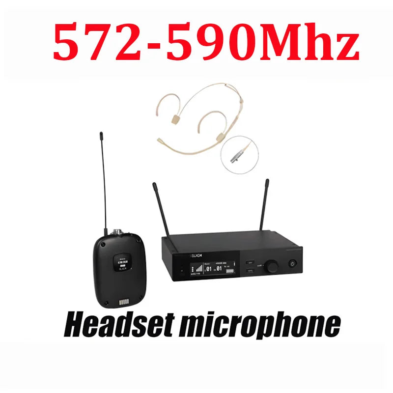 SLXD Microfone 500/600/800MHZ Wireless Microphone System 4pin Headset KSM8/Beta58 Professional Audio Equipment For Stage Karaoke