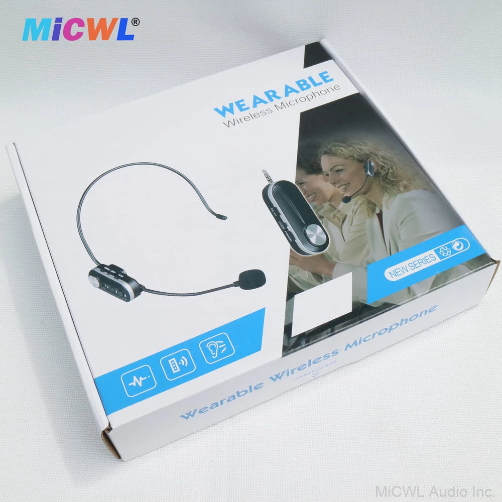 Professional Mini Wireless Headset Microphone System 3.5mm 6.5mm For Home Karaoke TV Teaching Mobile Phone Mixer Amplifier Head