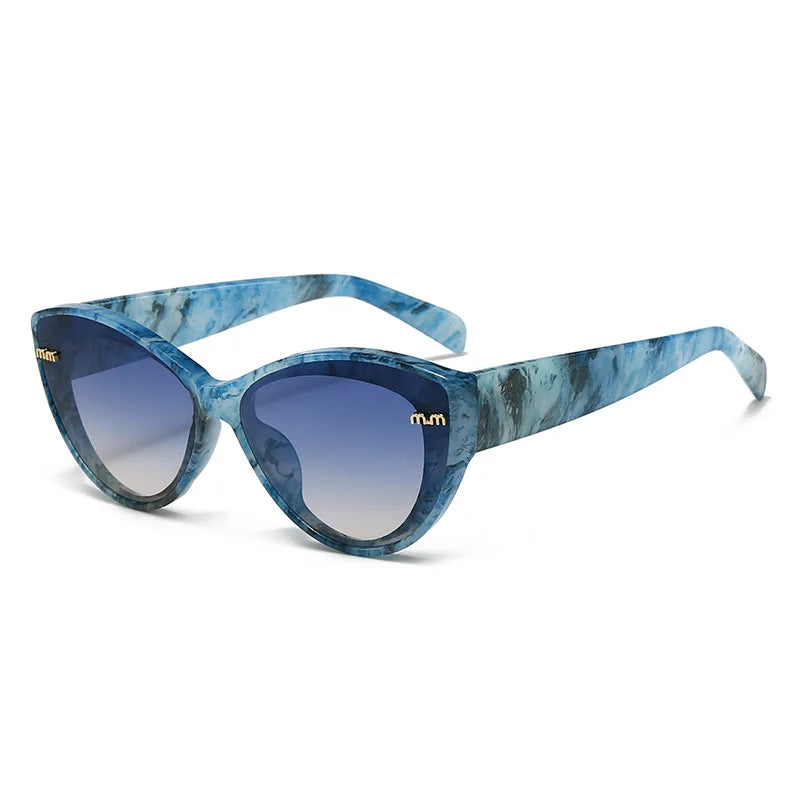 New Arrival Cat Eye Sunglasses Women Oval Shape Glasses Vintage Style Brand MM Female Outdoor UV400 Eyewear