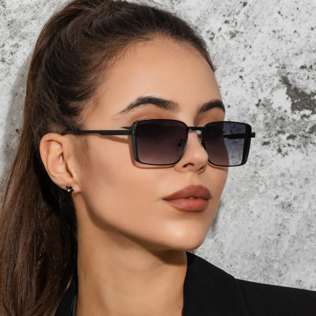 Rectangle Sunglasses Women 2025 Luxury Brand Designer Quality Vintage Sun Glasses Fashion Retro Square Shades For Women