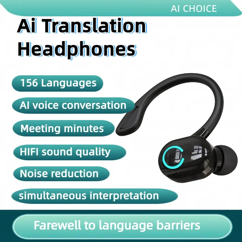TWS Bluetooth AI Translation Earbuds Real Time Headphones Bluetooth 5.4 156 Languages for Travel Business Learning For iphone