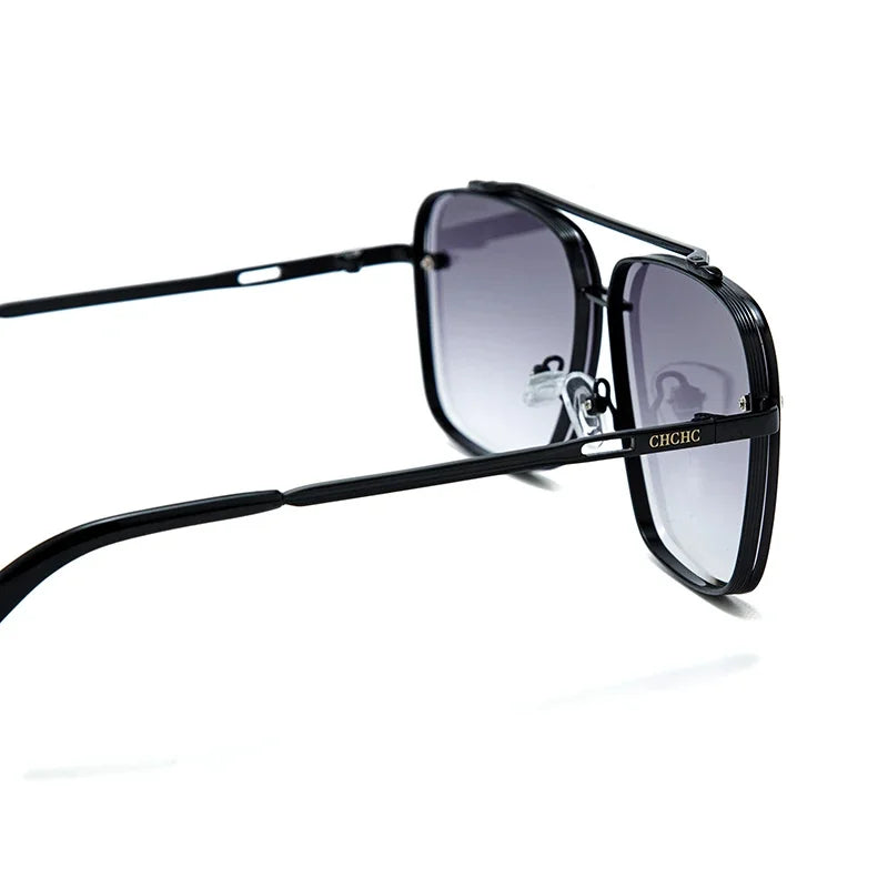 CH Classic Style Thin Frame Horizontal Stripe Border Unique Design Light Luxury Brand Simple Elegant Women's Sunglasses