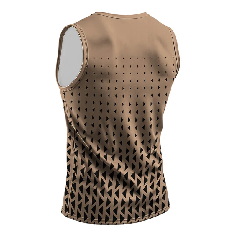 Mens Retro Vest Street Fashion Round Neck Sleeveless T Shirt Printed Daily Outdoor Sports Fitness Running Top Animal Plaid Comfo