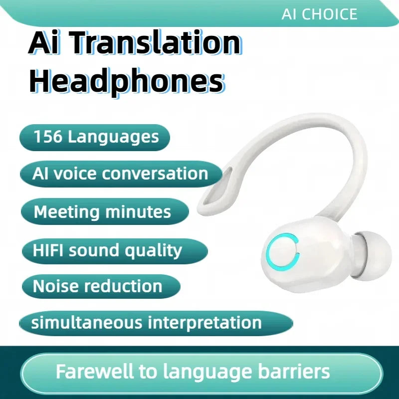 TWS Bluetooth AI Translation Earbuds Real Time Headphones Bluetooth 5.4 156 Languages for Travel Business Learning For iphone