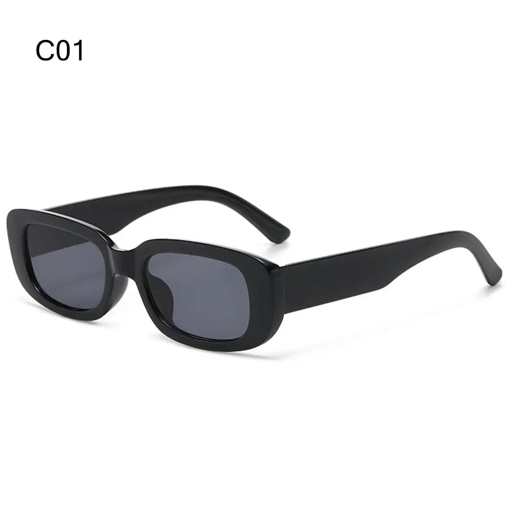 Trendy Narrow Square Frame Y2K Sun Glasses Candy Color UV400 Protection Rectangle Sunglasses 90’s Eyewear for Women Men