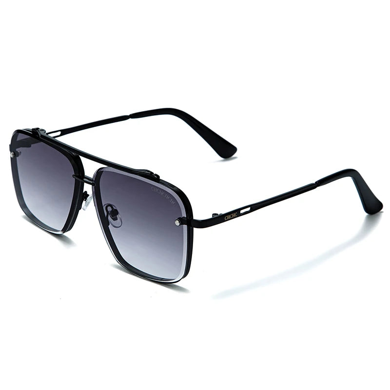 CH Classic Style Thin Frame Horizontal Stripe Border Unique Design Light Luxury Brand Simple Elegant Women's Sunglasses