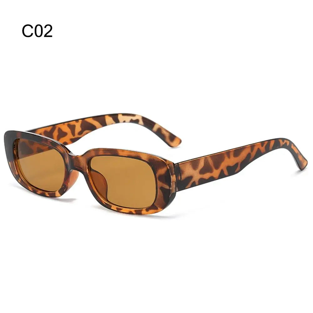 Trendy Narrow Square Frame Y2K Sun Glasses Candy Color UV400 Protection Rectangle Sunglasses 90’s Eyewear for Women Men