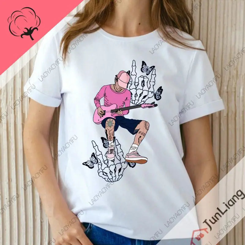 Machine Gun Kelly  Vintage Y2K T-shirt Men's and Women's Oversized Short-sleeved Shirt New Design T-shirt Casual Fashion Top