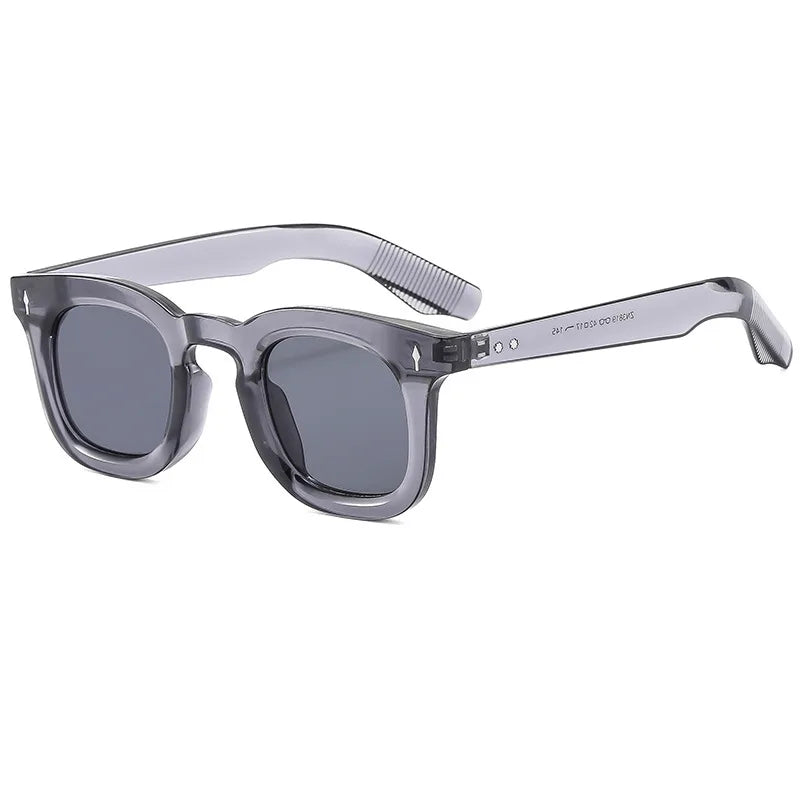 Double Bridge Square Frame Polygon Wome Sunglasses Fashion Metal Glasses Street Shot High grade Sunglasses
