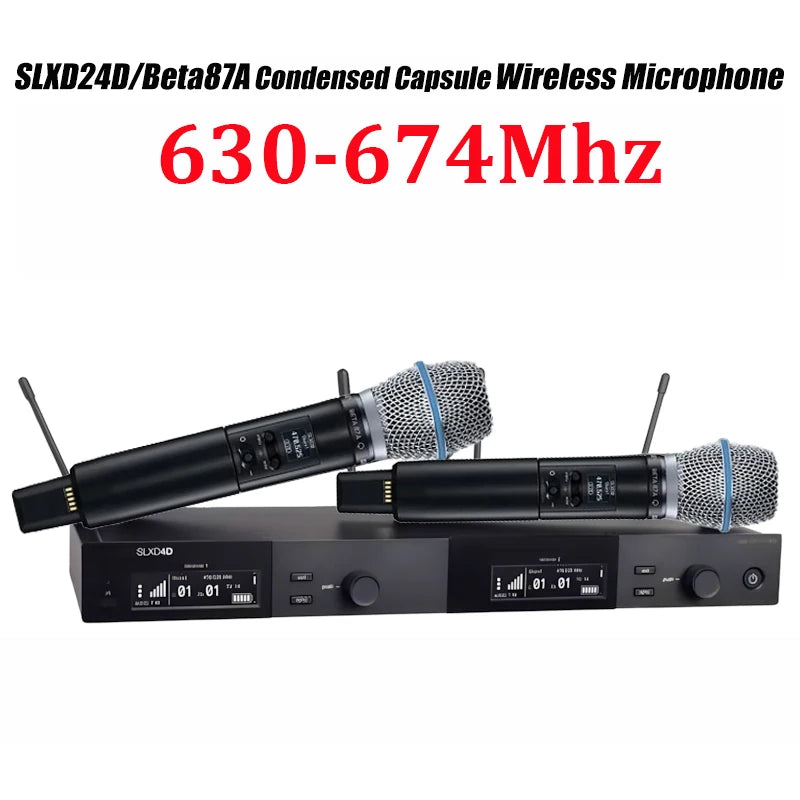 SLXD Microfone 500/600/800MHZ Wireless Microphone System 4pin Headset KSM8/Beta58 Professional Audio Equipment For Stage Karaoke