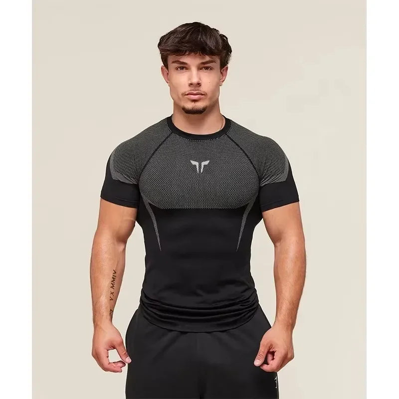 2025 Super Hero Fitness Round Neck N Dry T-shirt Fits Comforts Breathable Polyester Sweatshirt Fashionable and Casual