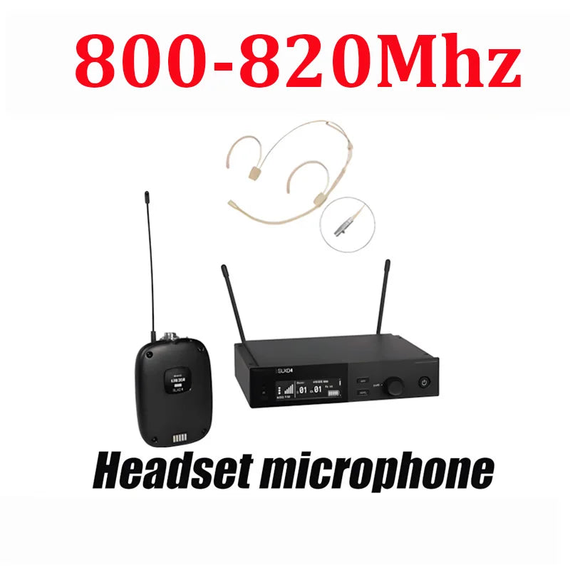 SLXD Microfone 500/600/800MHZ Wireless Microphone System 4pin Headset KSM8/Beta58 Professional Audio Equipment For Stage Karaoke