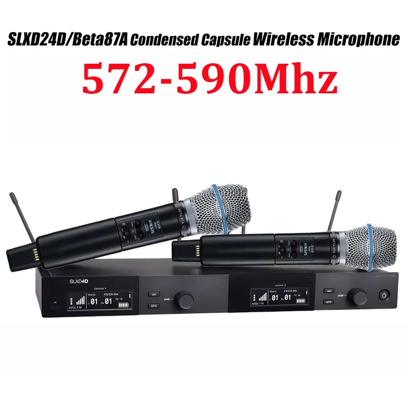 SLXD Microfone 500/600/800MHZ Wireless Microphone System 4pin Headset KSM8/Beta58 Professional Audio Equipment For Stage Karaoke