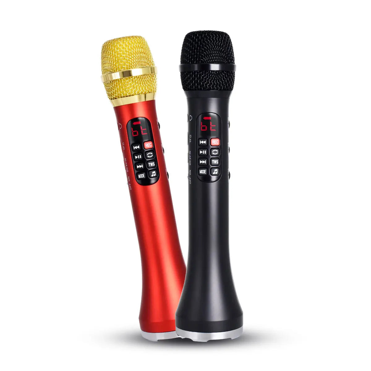 1 Piece of 28cm 25W/Pc Karaoke Microphone TWS Bluetooth Speaker Mic 6400mAh TF Card Music Player Mic For Portable Home Party