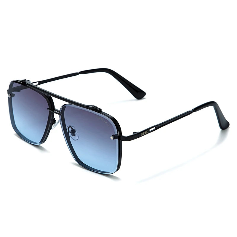 CH Classic Style Thin Frame Horizontal Stripe Border Unique Design Light Luxury Brand Simple Elegant Women's Sunglasses