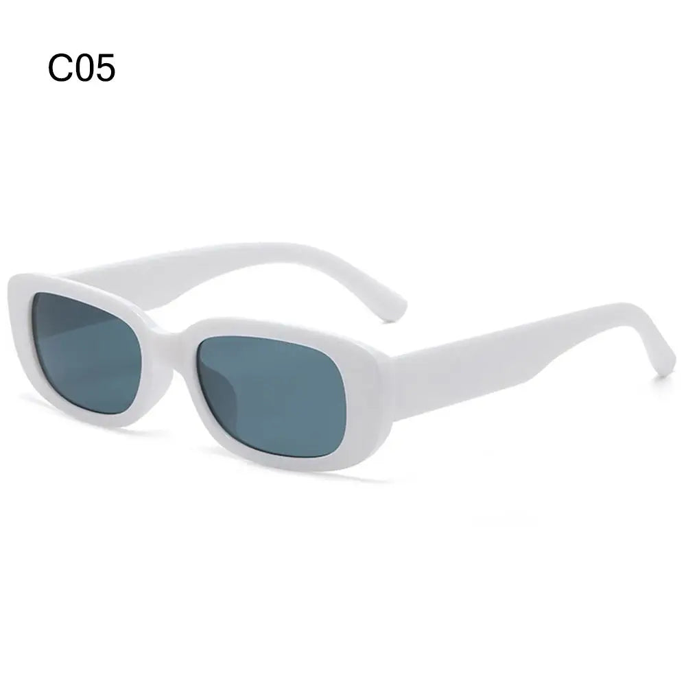 Trendy Narrow Square Frame Y2K Sun Glasses Candy Color UV400 Protection Rectangle Sunglasses 90’s Eyewear for Women Men