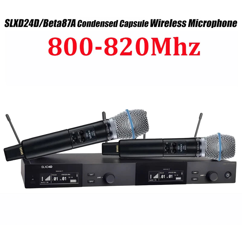SLXD Microfone 500/600/800MHZ Wireless Microphone System 4pin Headset KSM8/Beta58 Professional Audio Equipment For Stage Karaoke