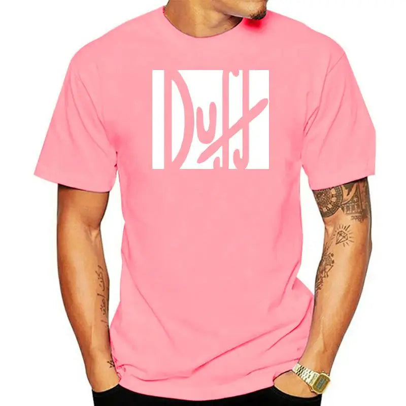 100% t shirt 2022 Fashion men t-shirt 100% duff beer the