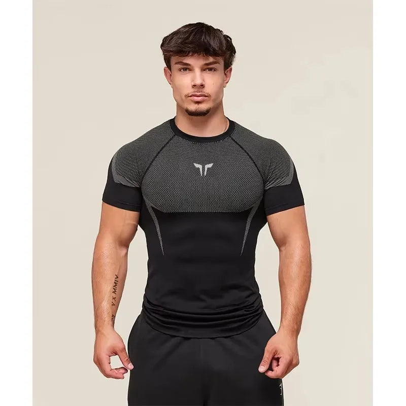 2025 Super Hero Fitness Round Neck N Dry T-shirt Fits Comforts Breathable Polyester Sweatshirt Fashionable and Casual