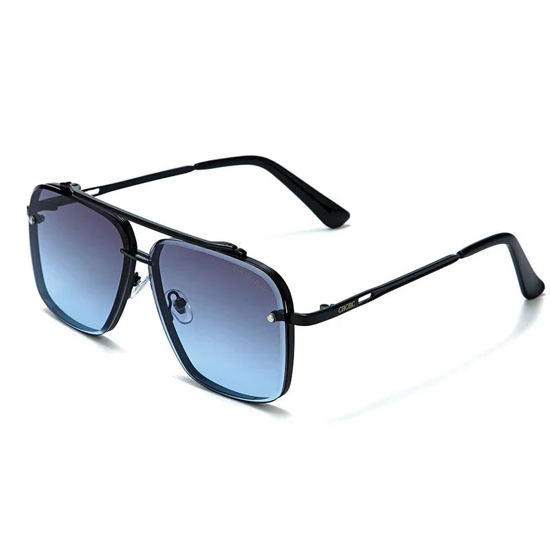 CH Classic Style Thin Frame Horizontal Stripe Border Unique Design Light Luxury Brand Simple Elegant Women's Sunglasses